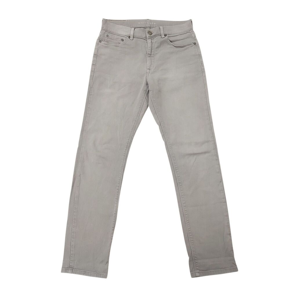 Mott & Bow Jeans Mens 29x30 Gray Straight Leg Cotton Blend Denim Casual Work